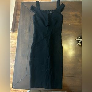 Nicole miller black bodycon cocktail dress